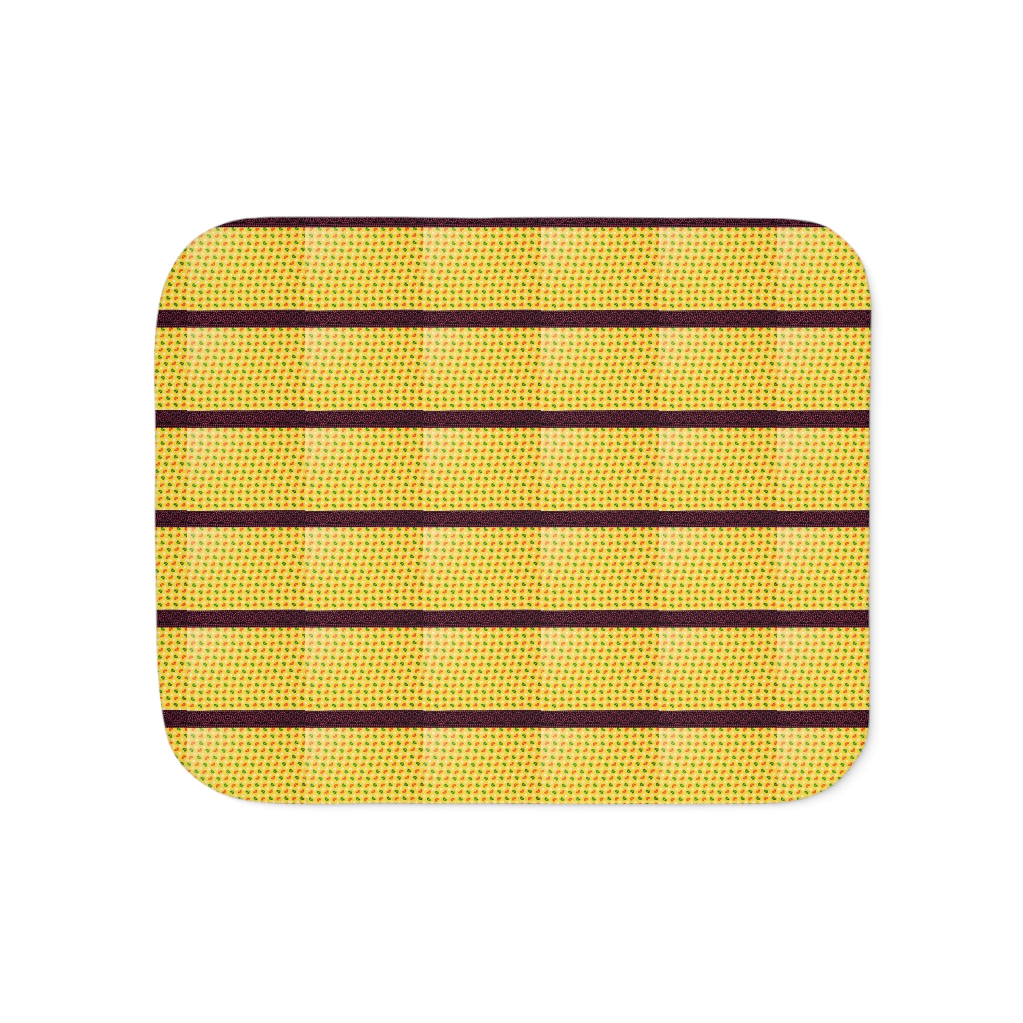 Striped Yellow Sherpa Blanket — Cozy Cabin Throw