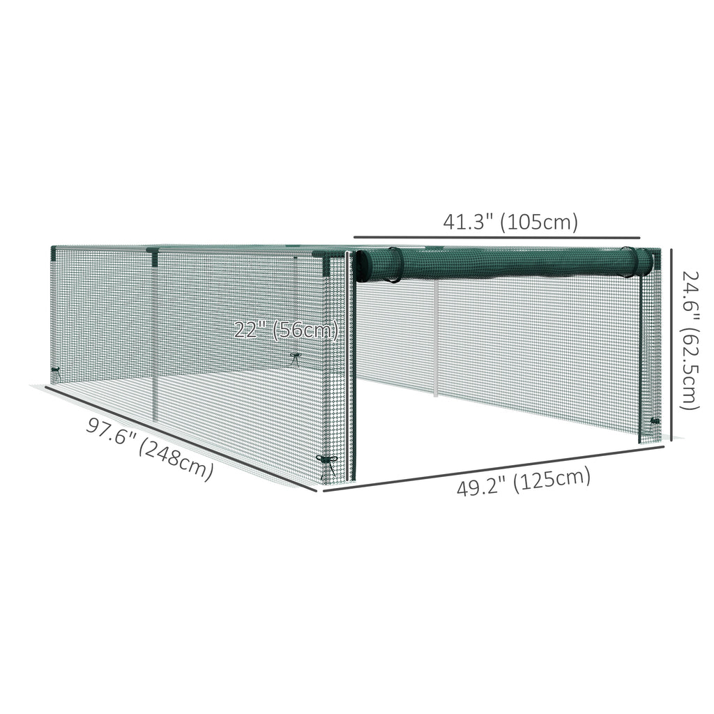 12' x 4' ናይ ተኽሊ ምክልኻል ቀጸላ ብዚፕ ዝኽፈት ዝንበርበር ማዕጾ፣ ካብ እንስሳታት ናይ ተኽሊ መከላኸሊ ብጋልቫናይዝድ ዝተሰርሐ ሓጺን ፍሬም
