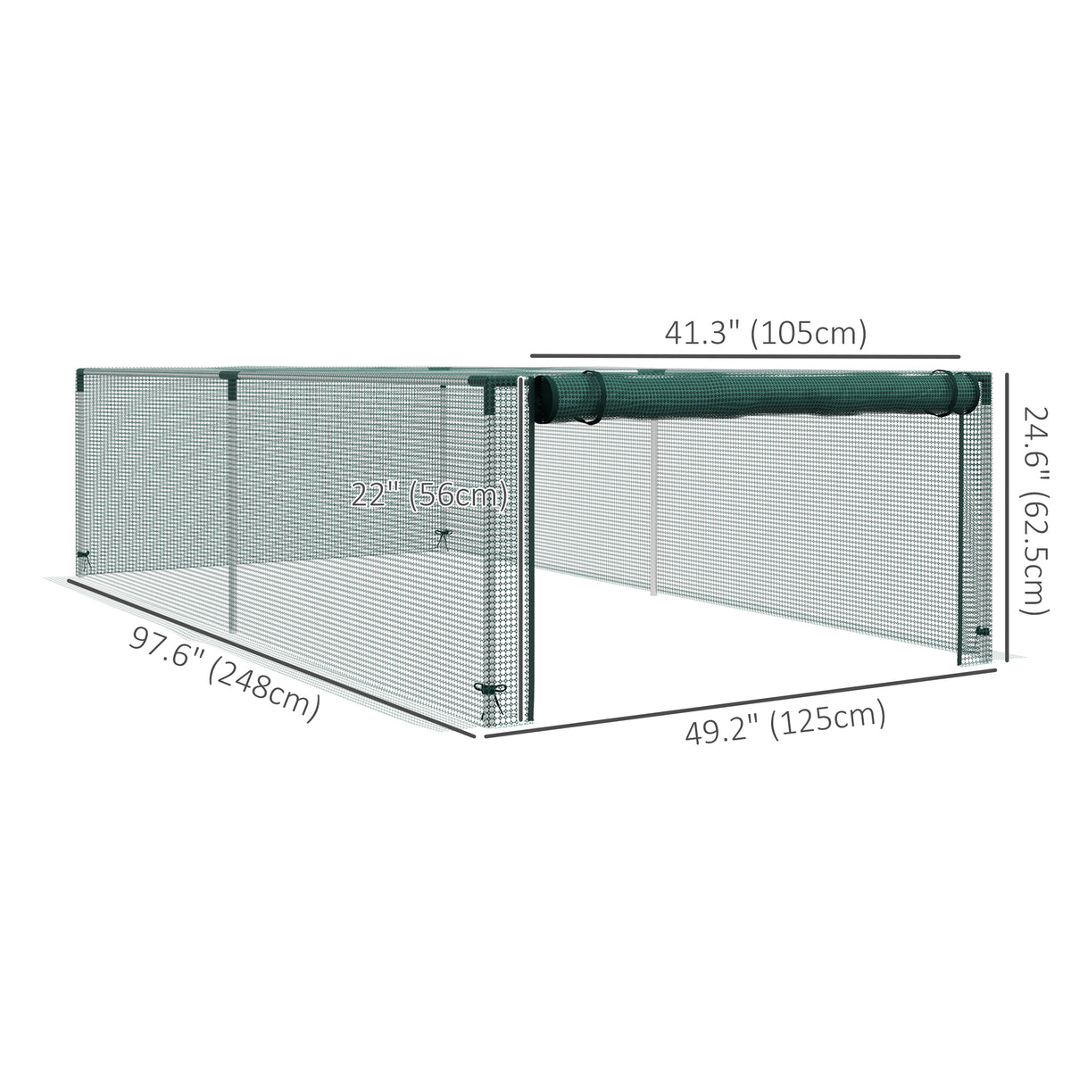 12' x 4' ናይ ተኽሊ ምክልኻል ቀጸላ ብዚፕ ዝኽፈት ዝንበርበር ማዕጾ፣ ካብ እንስሳታት ናይ ተኽሊ መከላኸሊ ብጋልቫናይዝድ ዝተሰርሐ ሓጺን ፍሬም