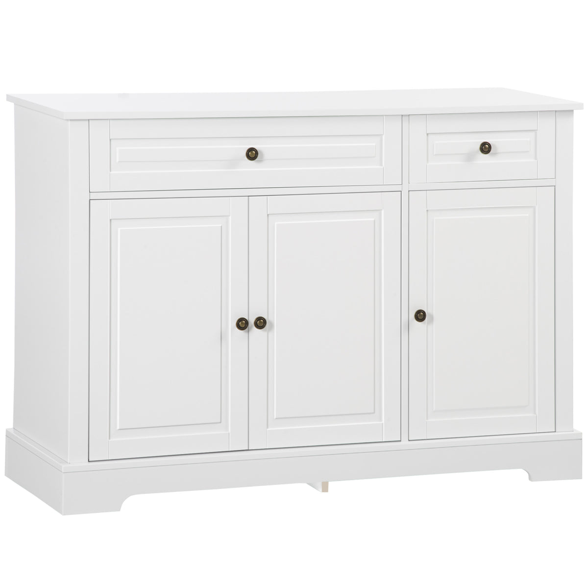 Modern Sideboard Cabinet, Buffet Cabinet with 2 Drawers and Adjustable Shelves, Buffets Tables for Dining Room, Black