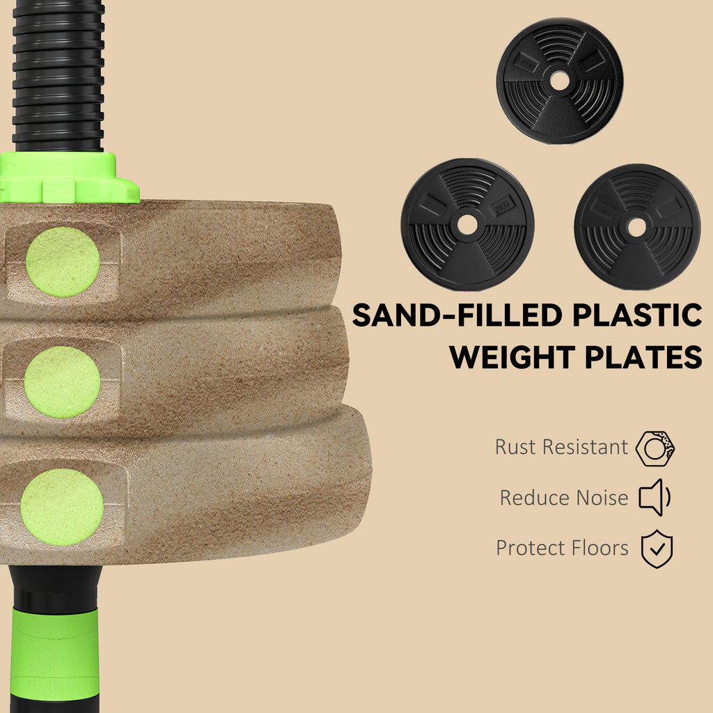 Soozier Adjustable Dumbbell Set, 3 in 1 Weights Dumbbells Set for Home Gym, 33lb Free Weights with Connector and Non-Slip Grip