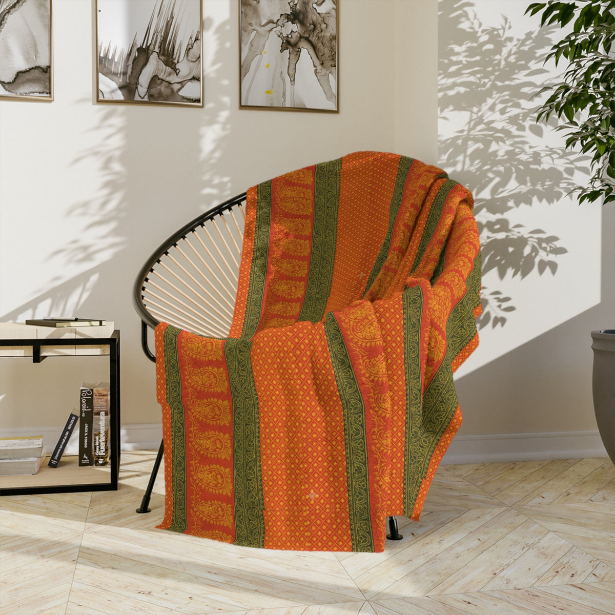 Autumn Stripe Microfiber Blanket
