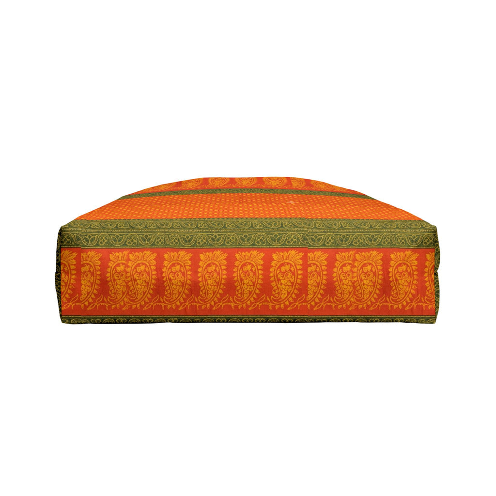 Orange Fall Stripe Weekender Tote — Pumpkin Patch Casual Beach Bag