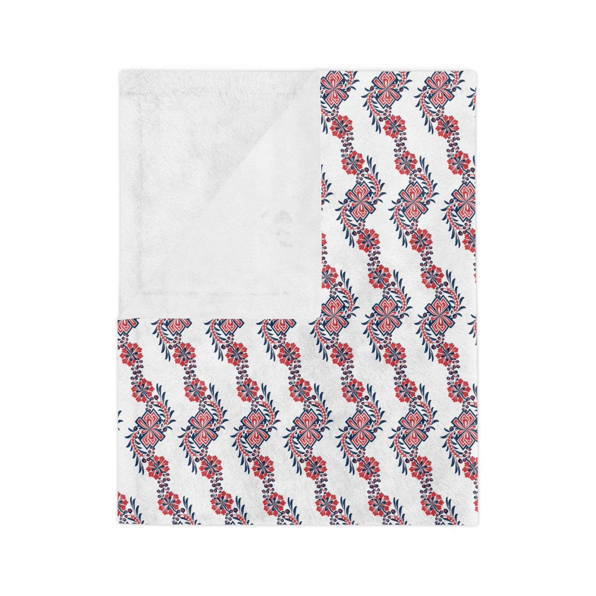 Floral Wave Velveteen Blanket