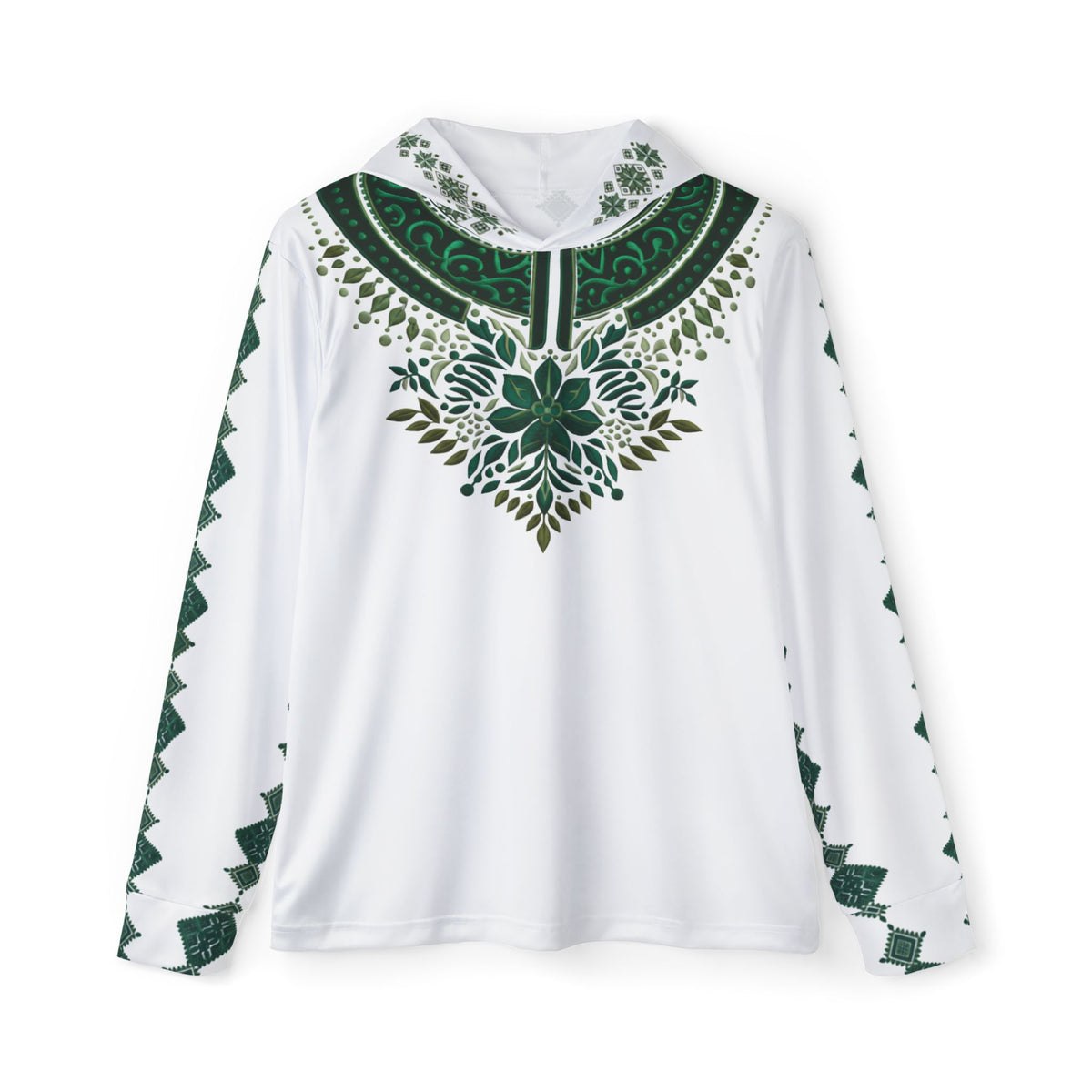 Green Mandala Athletic Hoodie — Men’s Sports Warmup Top