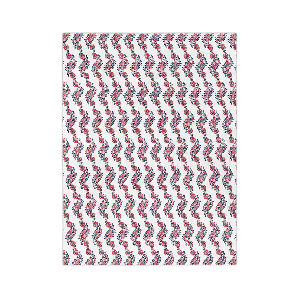 Floral Wave Velveteen Blanket