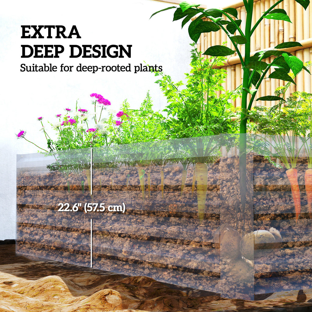 5' x 3' x 2' ዝዓቢ ልዕል ዝበለ ኣታኽልቲ ዓራት፣ ንዕምባባታት፣ ቅመማትን ኣሕምልትን ንምብቃል ዝጠቅም ጋልቫናይዝድ ዝተገብረ ኣታኽልቲ ሳጹን፣ ጸሊም ግራጫ