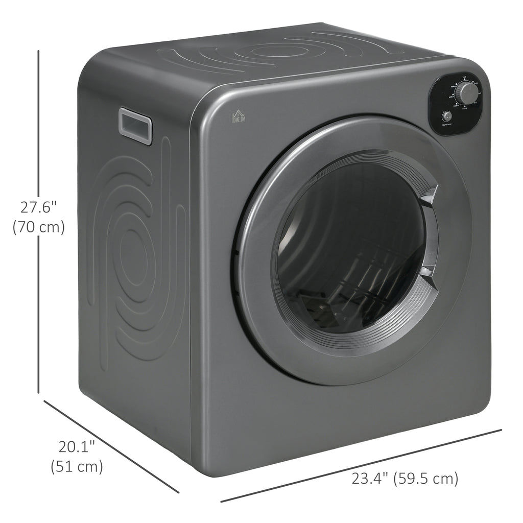 Compact Laundry Dryer Machine, 1300W, 3.22 Cu. Ft. Electric Portable Clothes Dryer with 7 Drying Modes for Apartment or Dorm, White