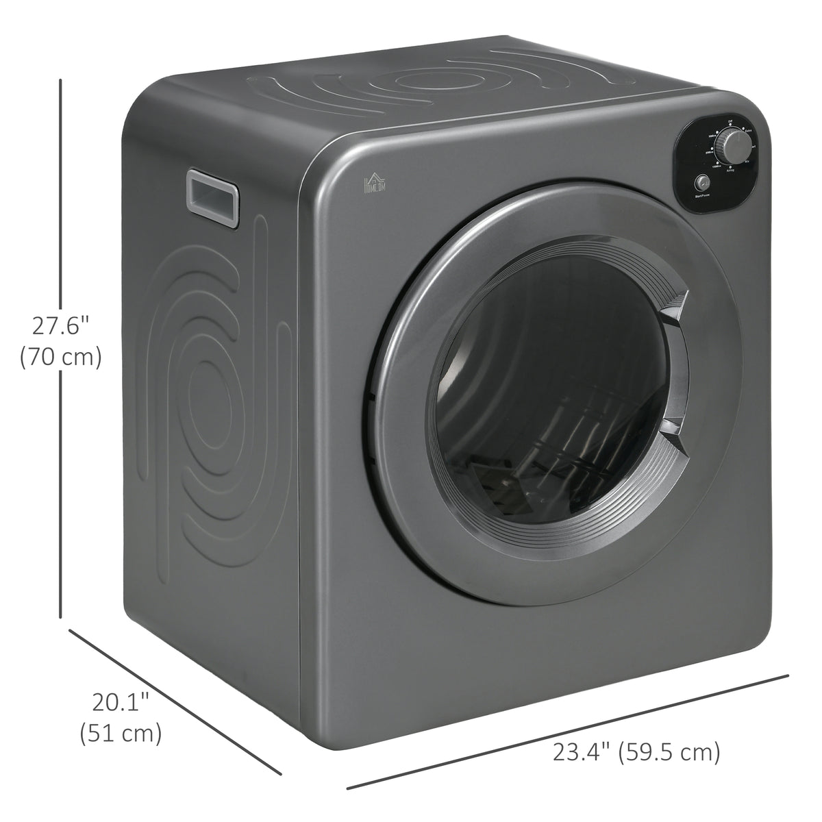 Compact Laundry Dryer Machine, 1300W, 3.22 Cu. Ft. Electric Portable Clothes Dryer with 7 Drying Modes for Apartment or Dorm, White