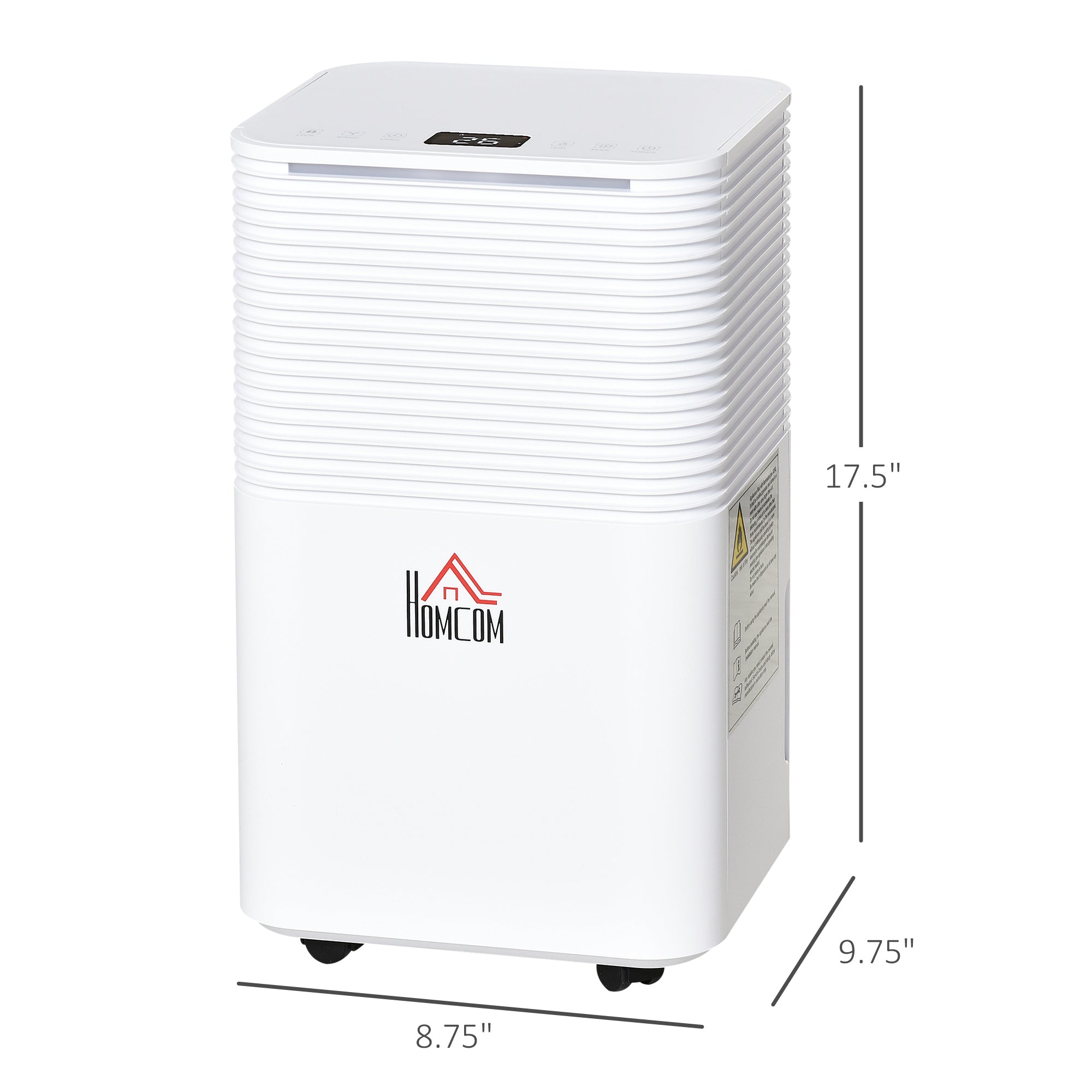 1500 sq.Ft Portable Quiet Dehumidifier for Home Laundry Room Bedroom Basement, 25pt Electric Moisture Air De-Humidifier with 3 Modes