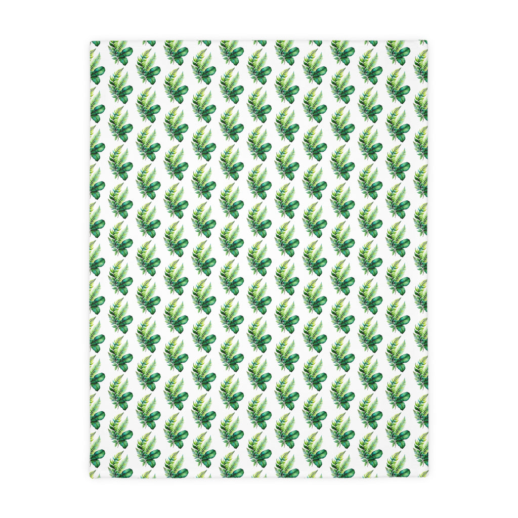 Tropical Banana Leaf Velvet Blanket — Soft Two-Sided Microfiber Throw