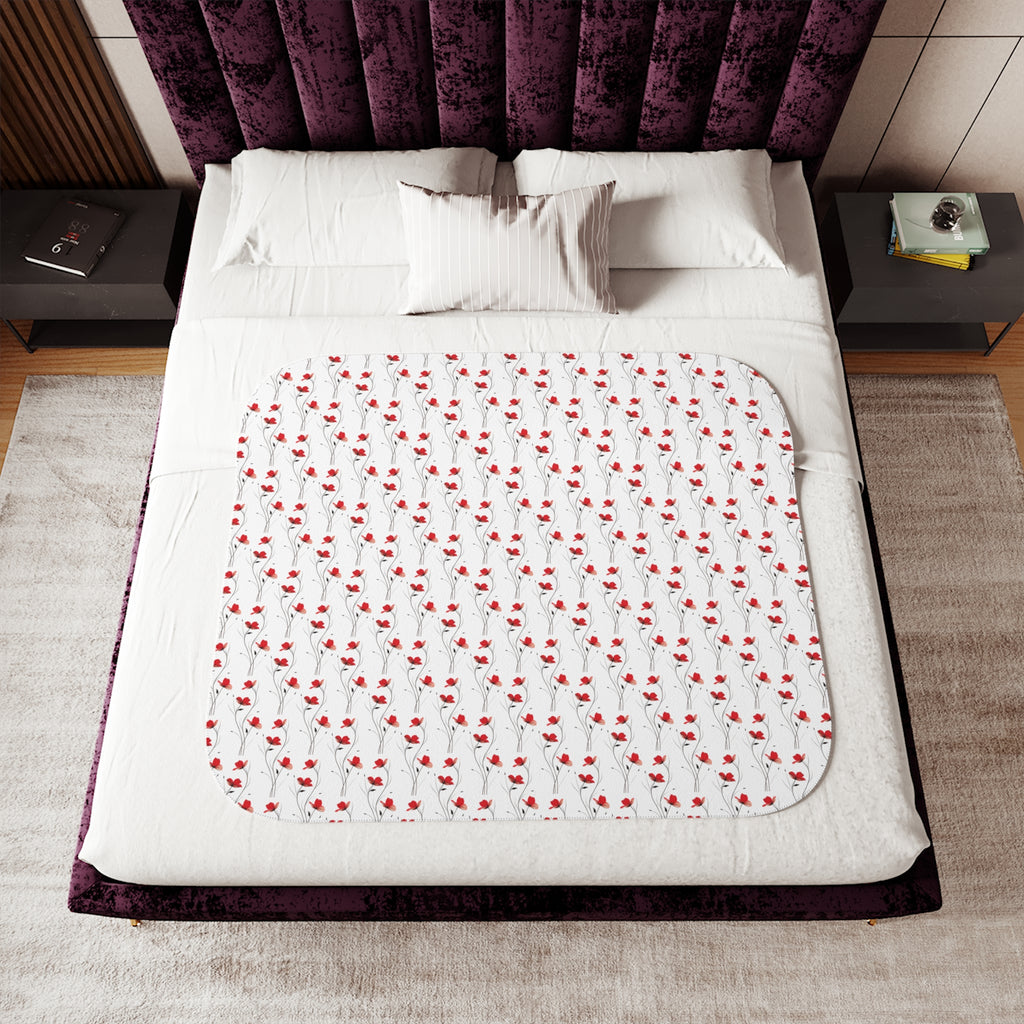 Valentine Heart Pattern Sherpa Blanket – Cozy Reversible Throw