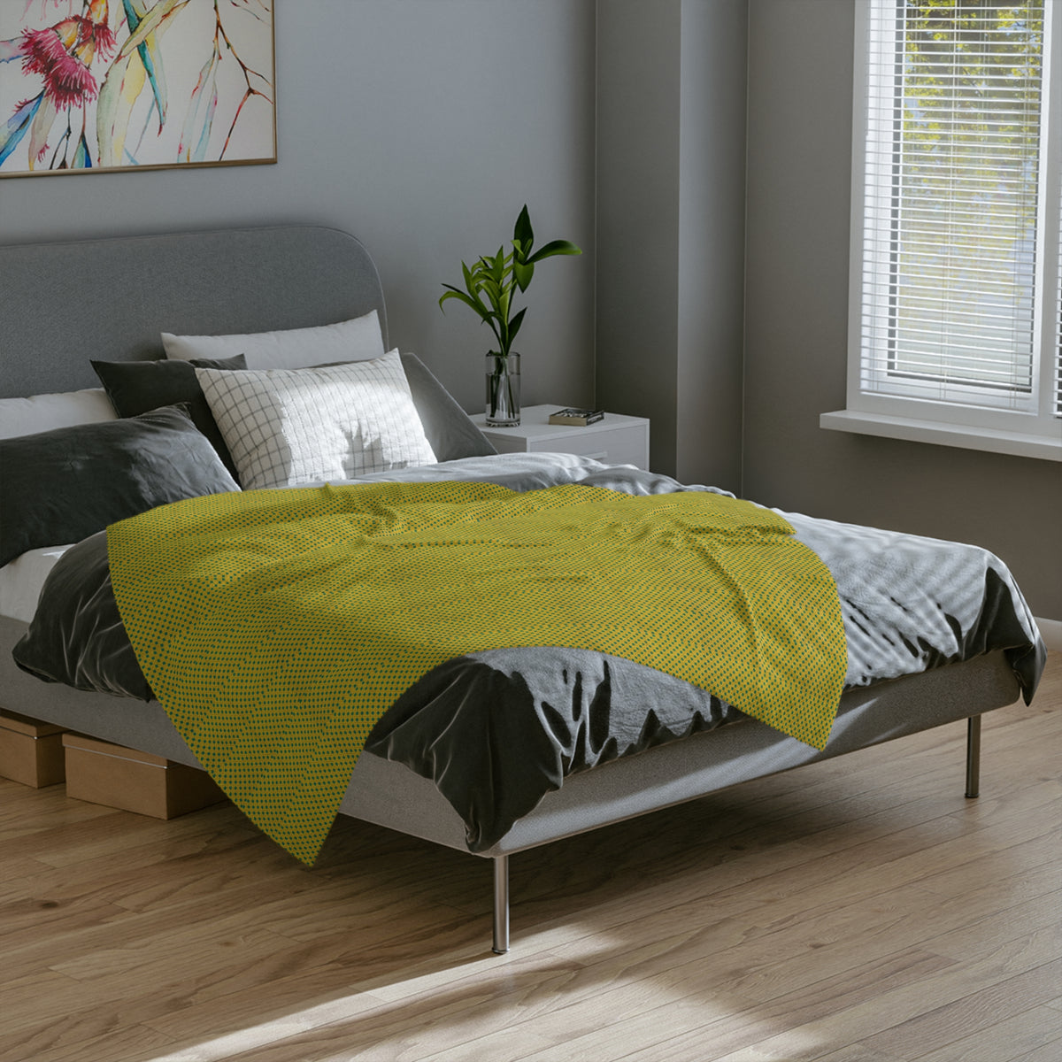 بطانية مايكروفايبر مخملية - غطاء بلون الزيتون الناعم لغرفة المعيشة وغرفة النوم