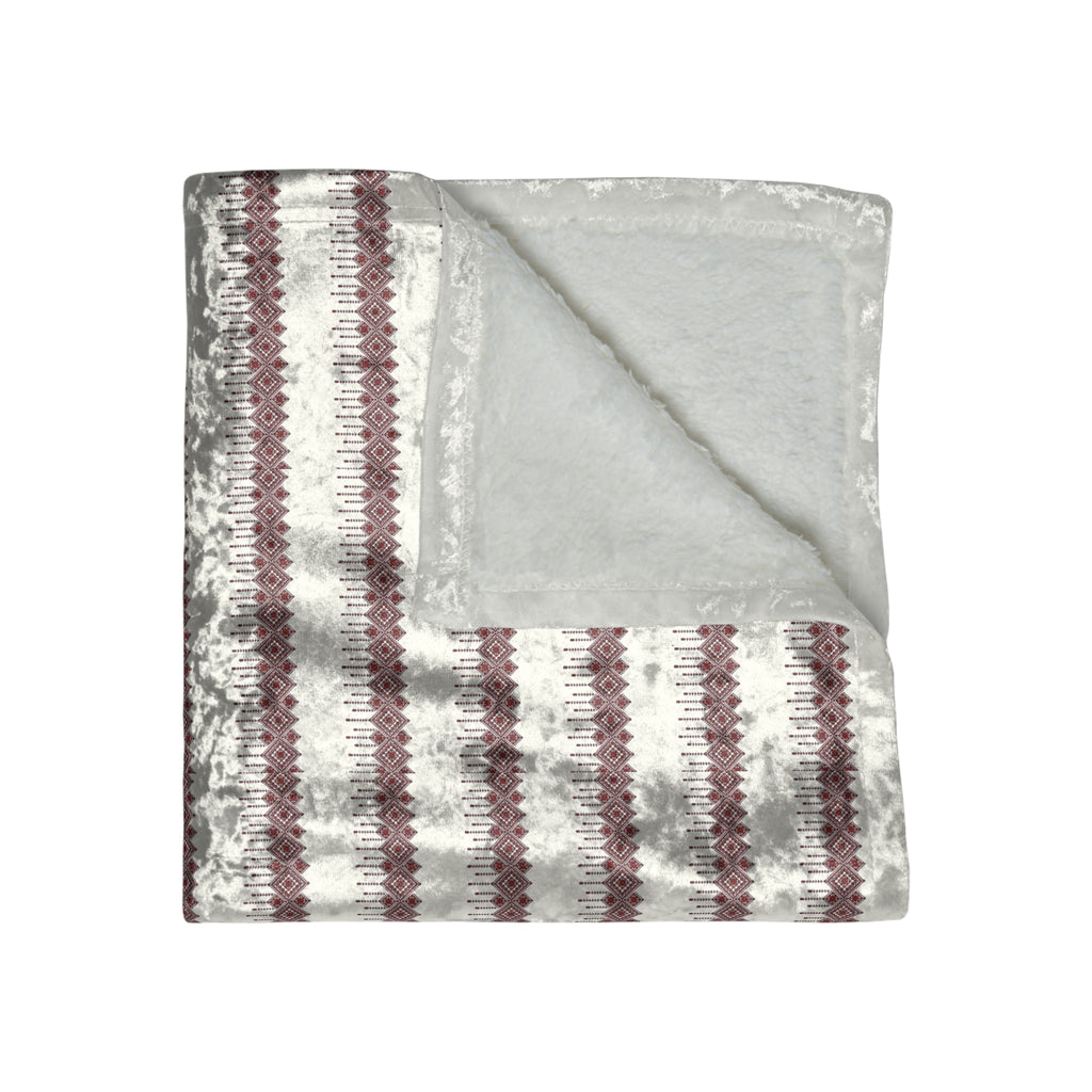 Crushed Velvet Blanket - Luxe Striped Plush Throw for Cozy Living