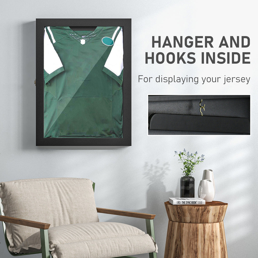 24" x 32" Hockey Jersey Frame, Jersey Shadow Box for Basketball, Football, Baseball, Black
