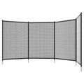 4-Panel Swimming Pool Fence, Aluminium Rustproof Pool Fencing, Overall Size 4' x 12', Black