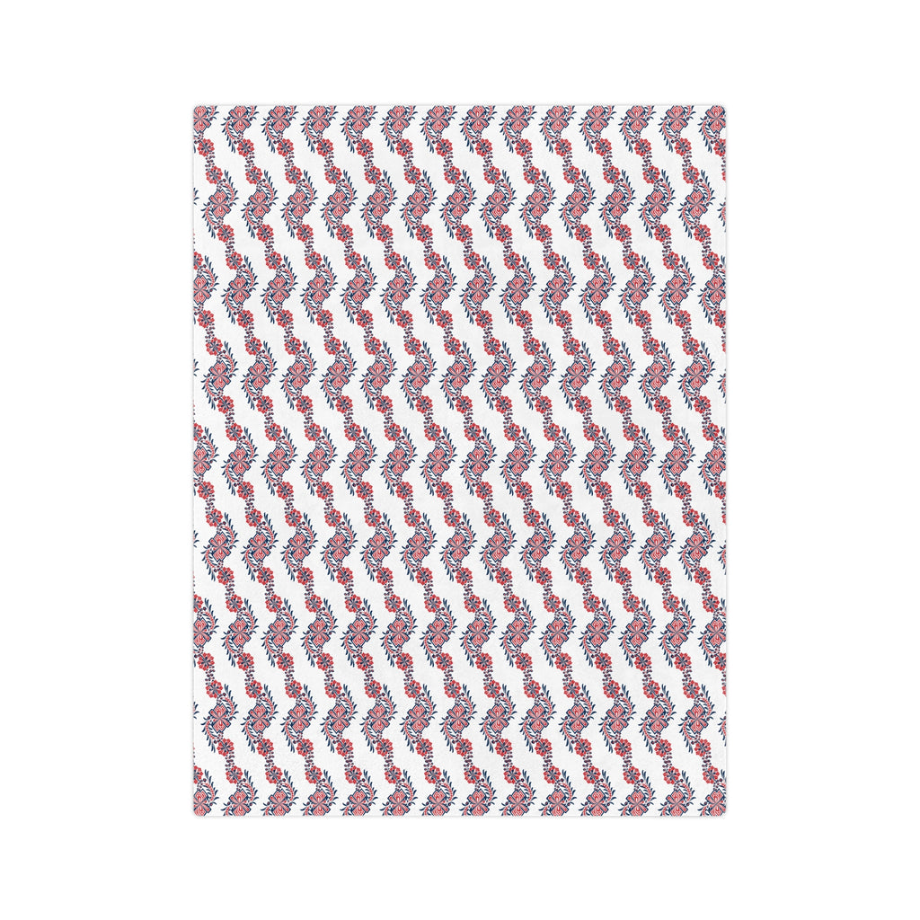 Floral Wave Velveteen Blanket