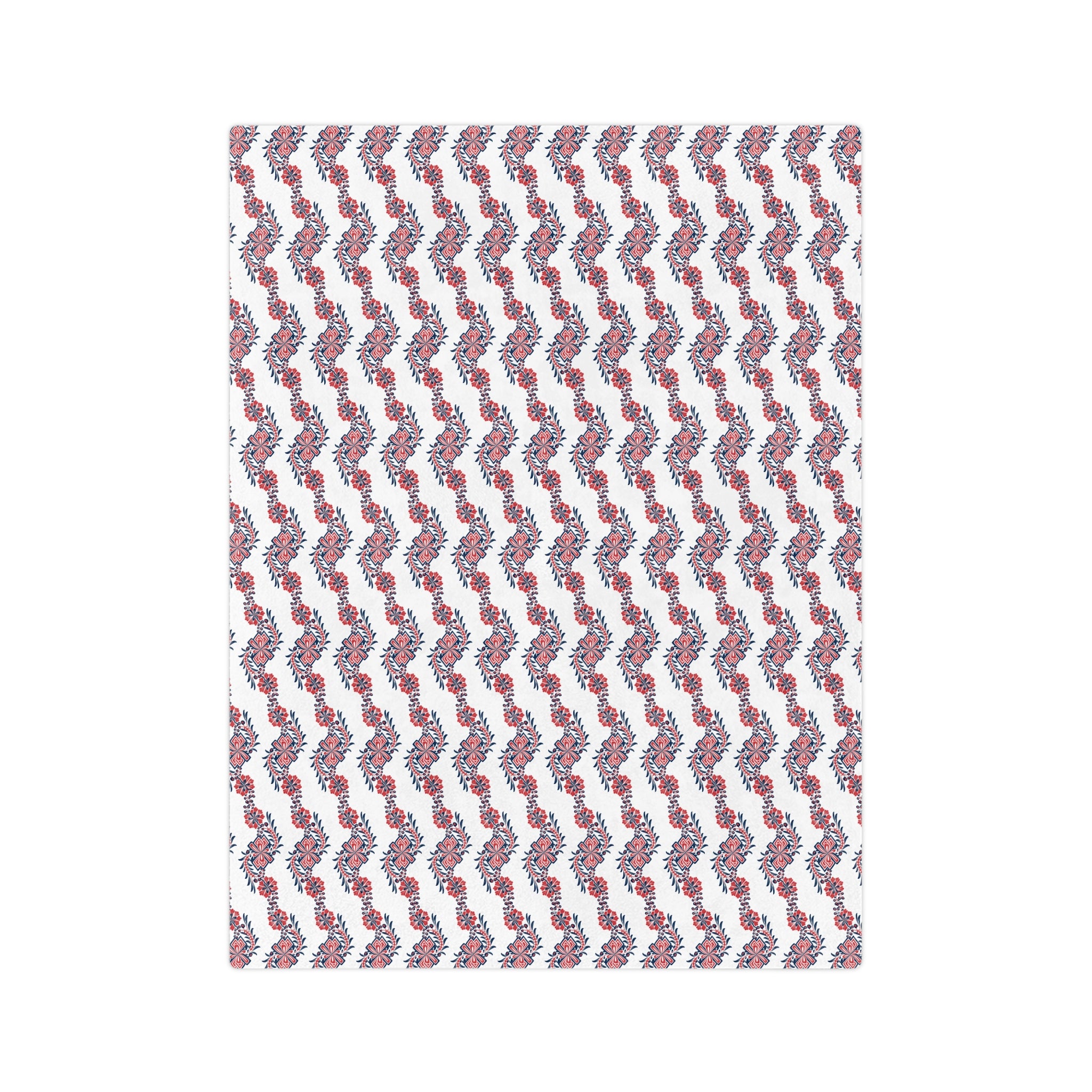 Floral Wave Velveteen Blanket