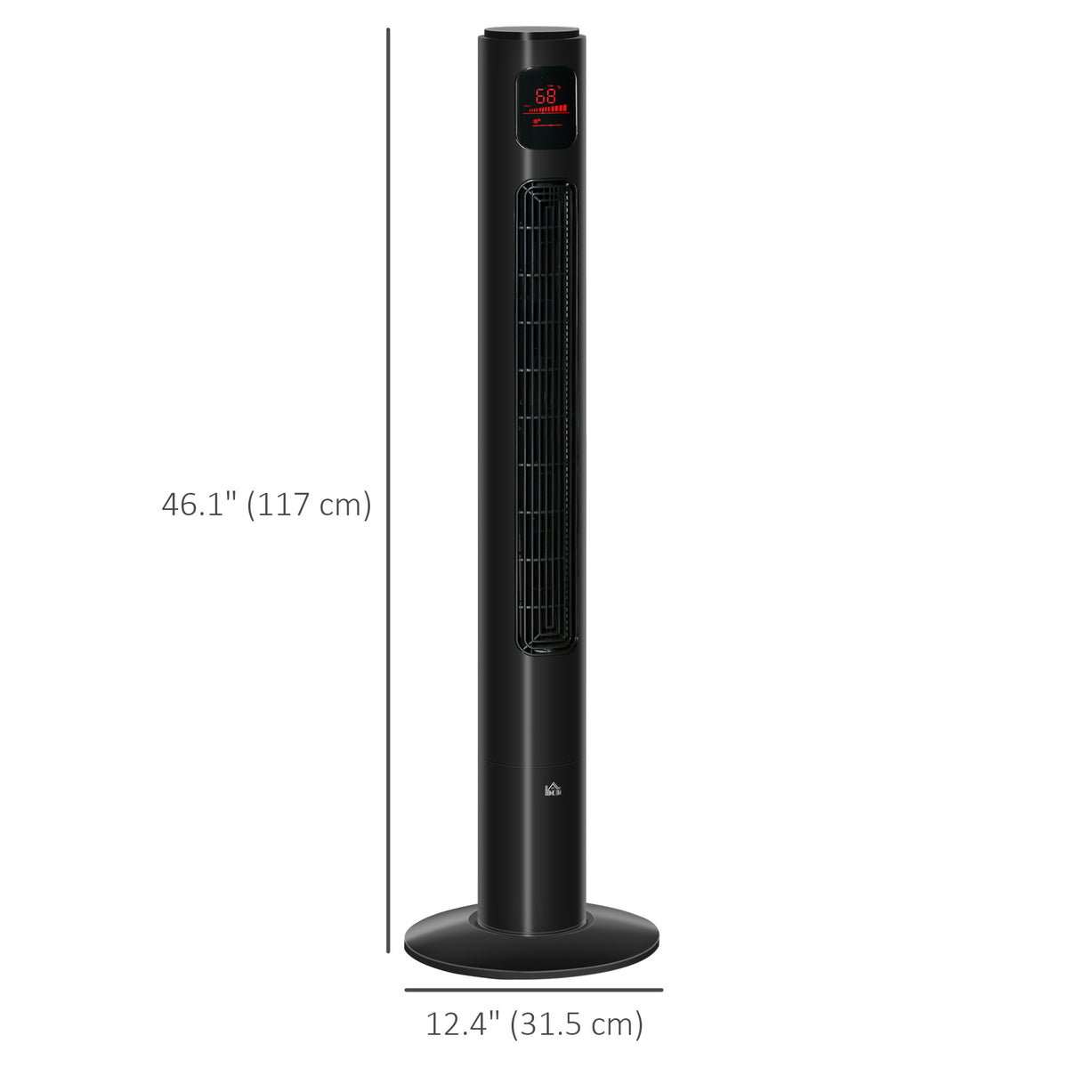 Freestanding Tower Fan Cooling for Home Bedroom with Oscillating, 3 Speed, 12h Timer, LED Sensor Panel, Remote Controller, White