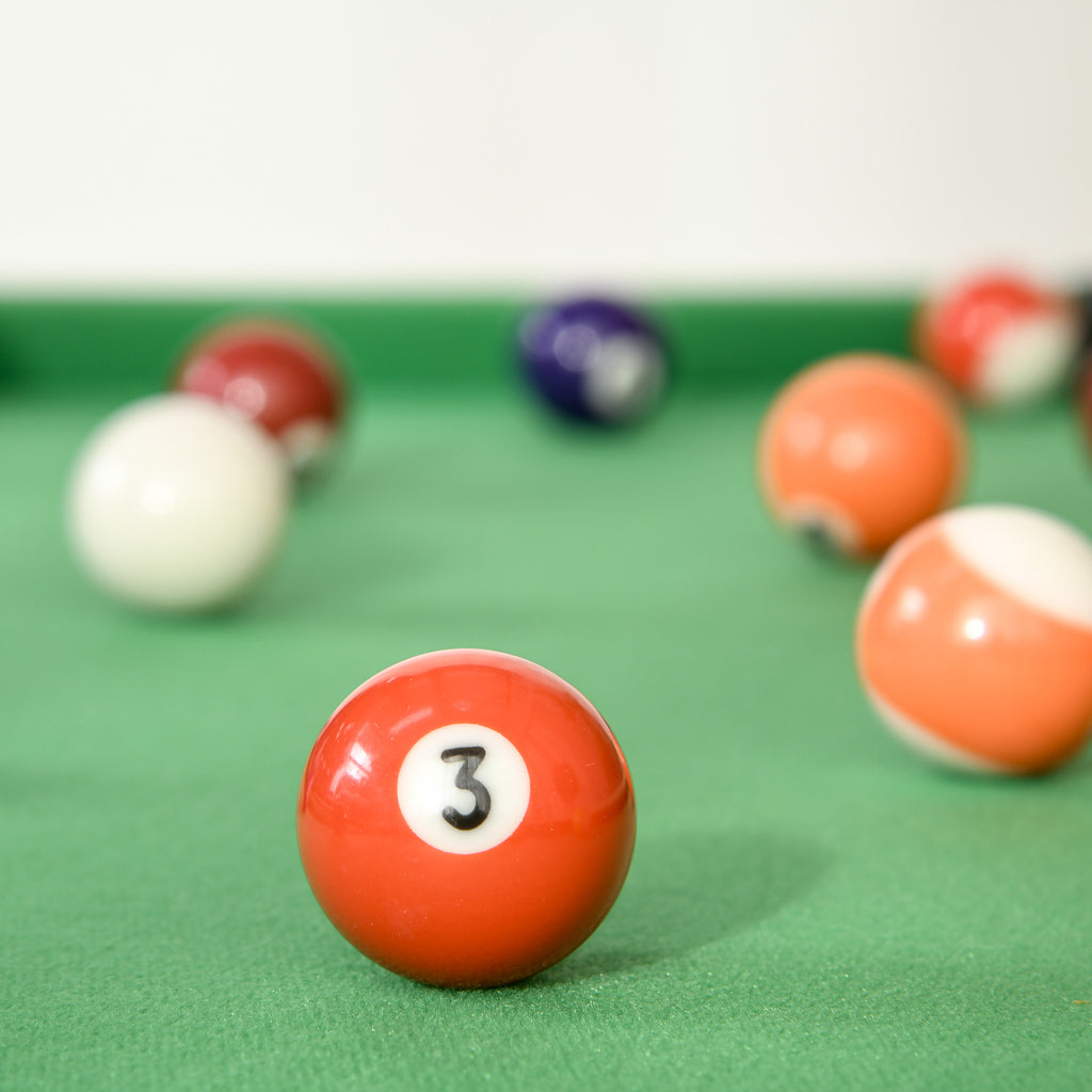 Soozier 38" Mini Pool Table Set Tabletop Billiards Game with Easy Folding for Storage, with Balls, Cues, Chalk, Brush
