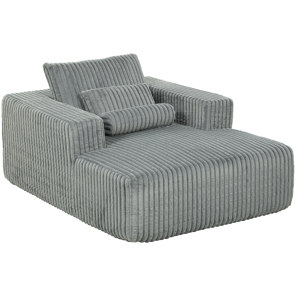 Sofa Bed, Sleeper Chair Bed with Pillow, Single, Grey