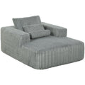Sofa Bed, Sleeper Chair Bed with Pillow, Single, Grey