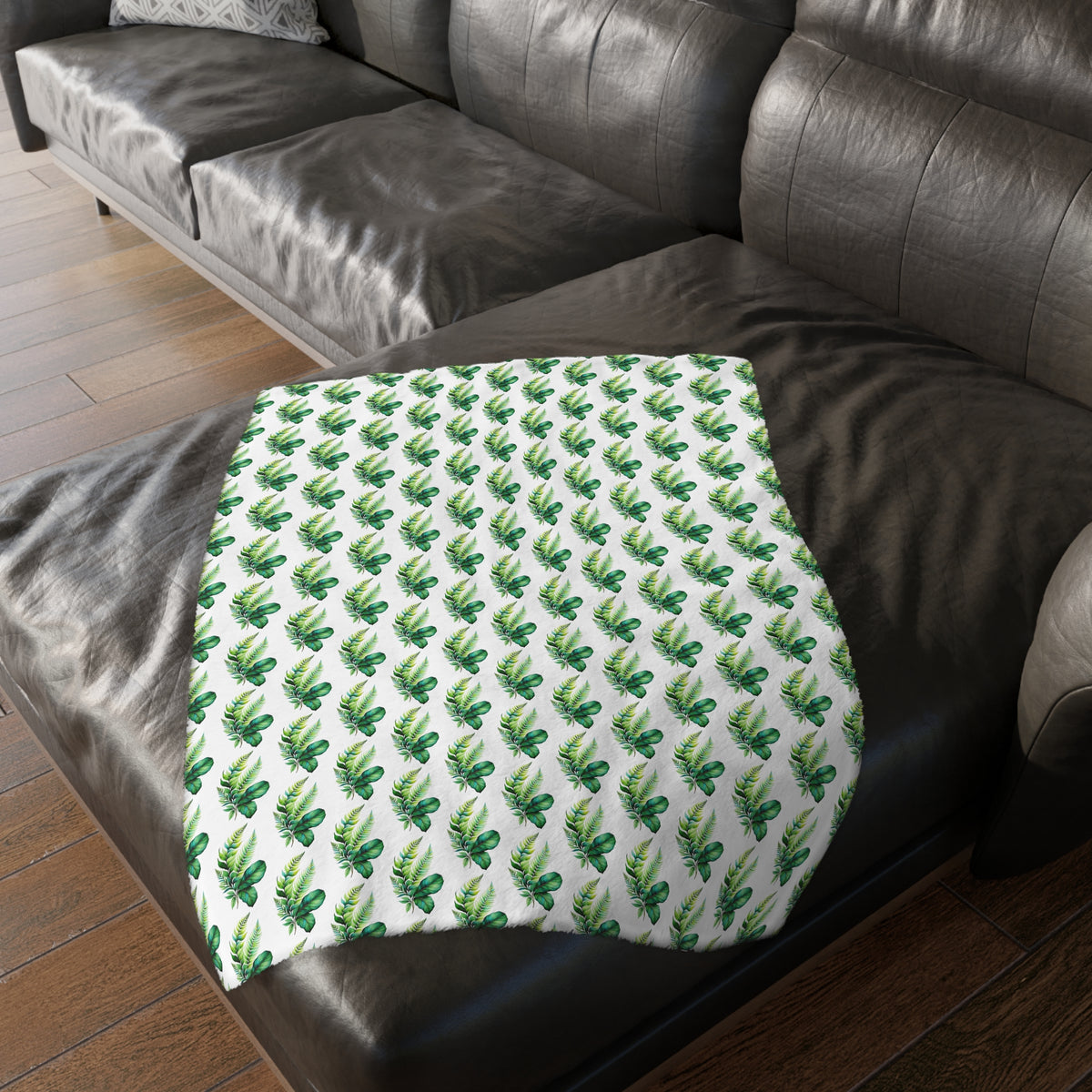 Tropical Banana Leaf Velvet Blanket — Soft Two-Sided Microfiber Throw