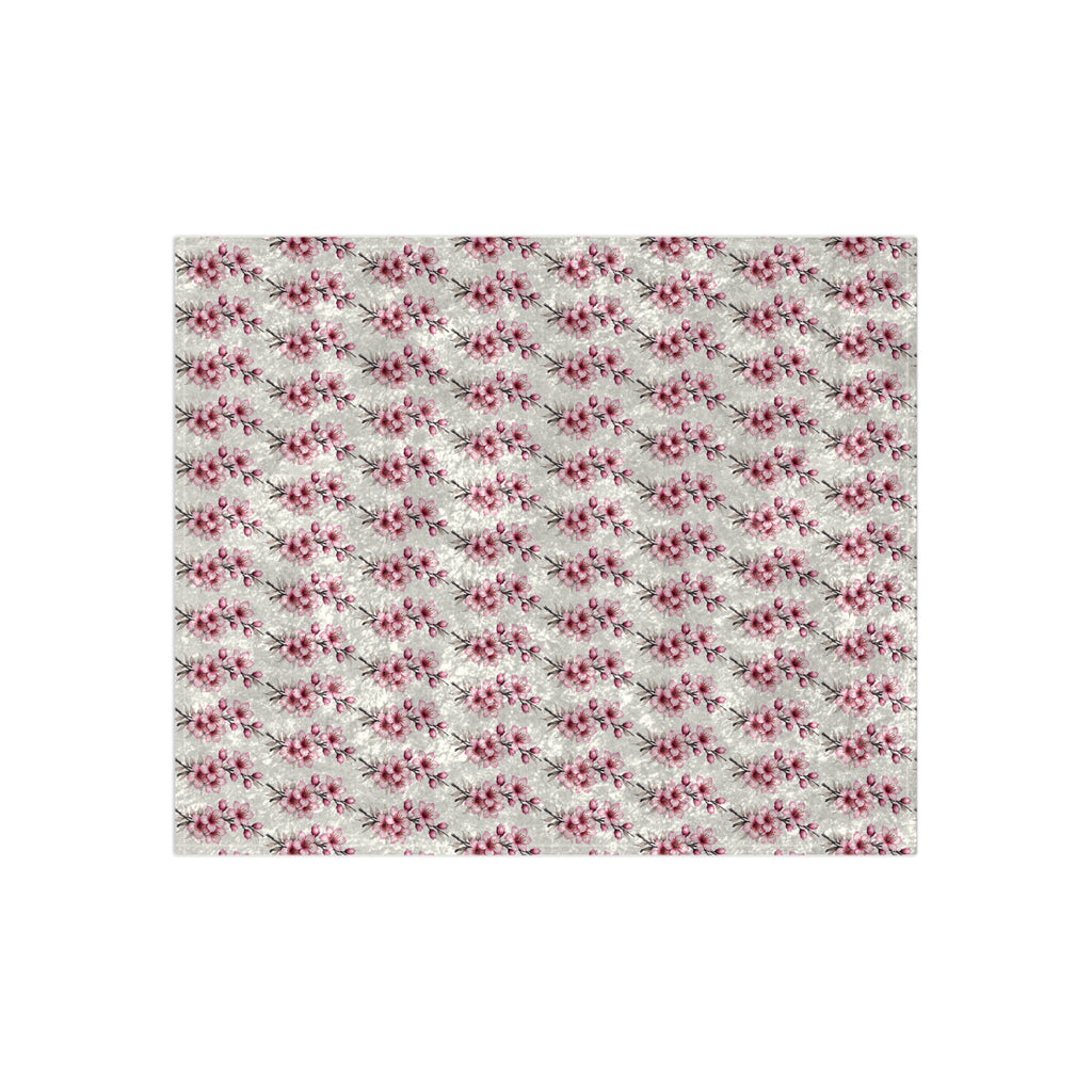 Crushed Velvet Blanket — Floral Rose Pattern Plush Throw for Cozy Home Décor