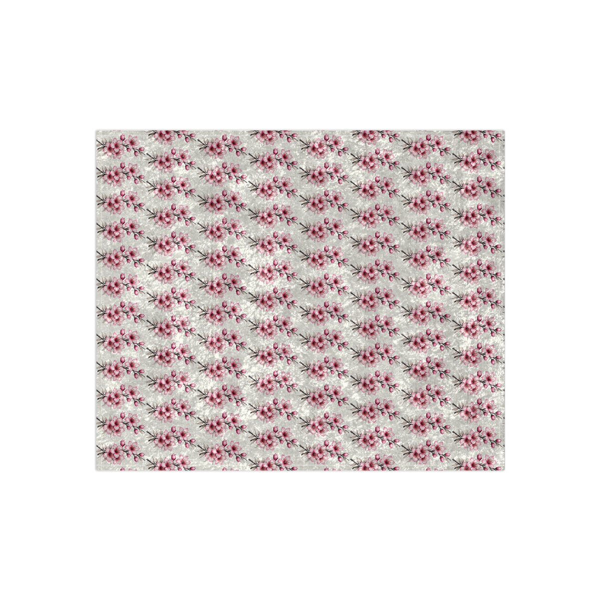 Crushed Velvet Blanket — Floral Rose Pattern Plush Throw for Cozy Home Décor