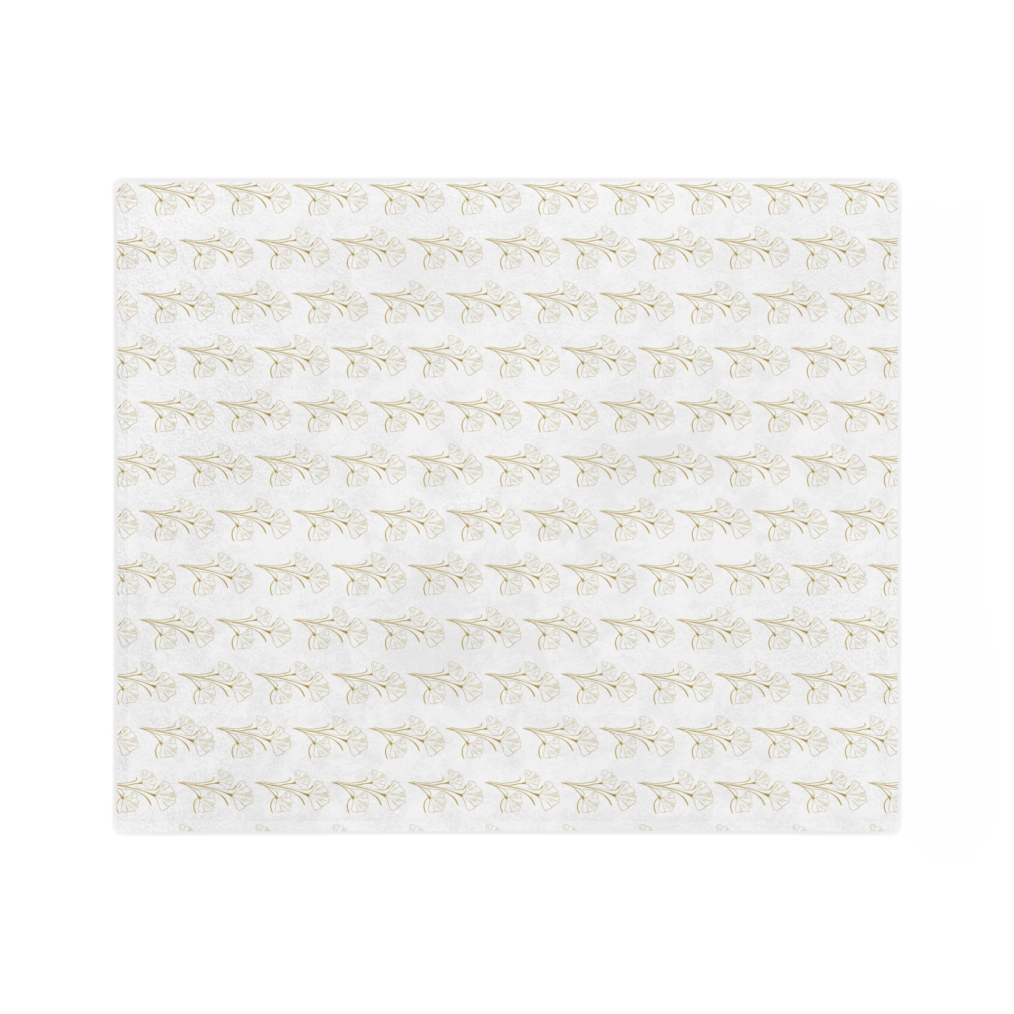 Botanical Gold Pattern Velveteen Microfiber Blanket