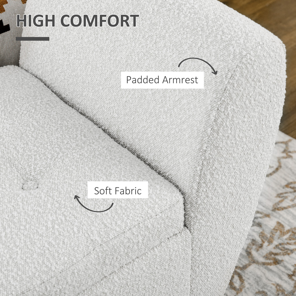 Upholstered Storage Bench with Arms, Modern Ottoman Bench for Bedroom, Entryway, and Living Room, Cream White