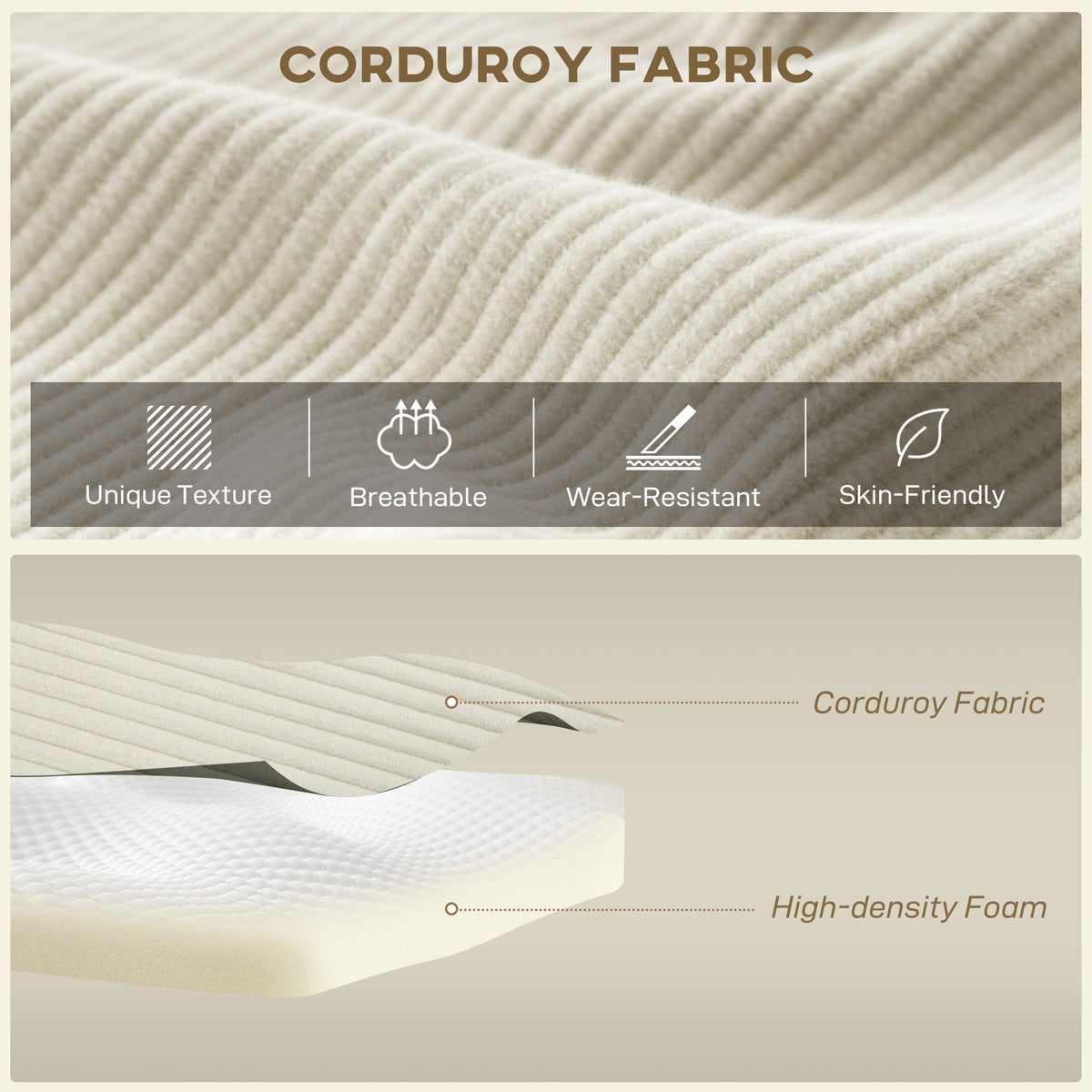 Cream White Modular Sofa, 2-in-1 L Shaped Couch Sofa Bed