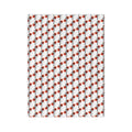 Velveteen Microfiber Blanket — Repeating Red Poppy Floral Pattern, Soft Cozy Throw for Home & Gifts