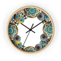 Bohemian Geometric Wall Clock — Colorful Tribal Pattern Clock