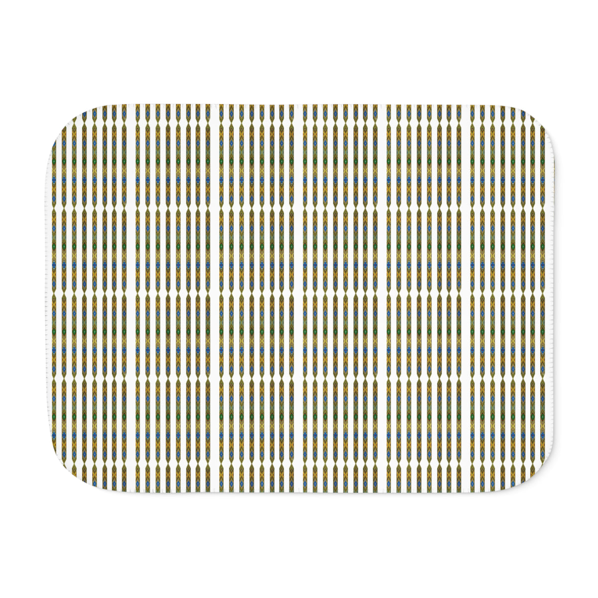 Cozy Plaid Sherpa Blanket — Reversible Beige Fleece Throw for Living Room & Gift