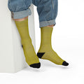 Yellow Dotted Sublimation Crew Socks – Lightweight Athletic Crew Socks