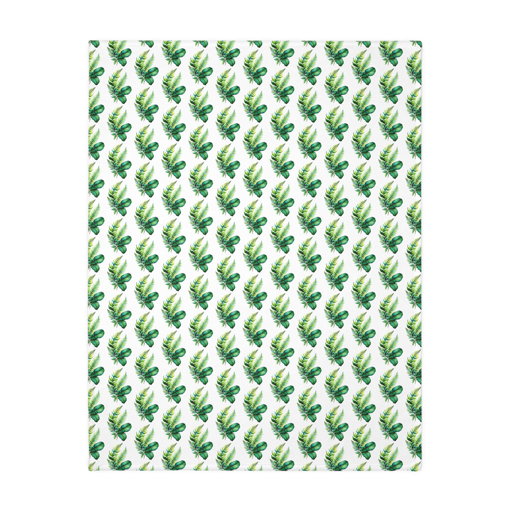 Tropical Banana Leaf Velvet Blanket — Soft Two-Sided Microfiber Throw