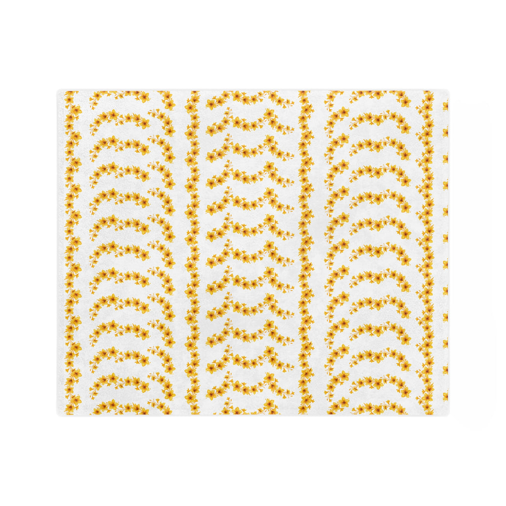 Sunflower Ditsy Pattern Blanket — Cozy Velveteen Microfiber Throw
