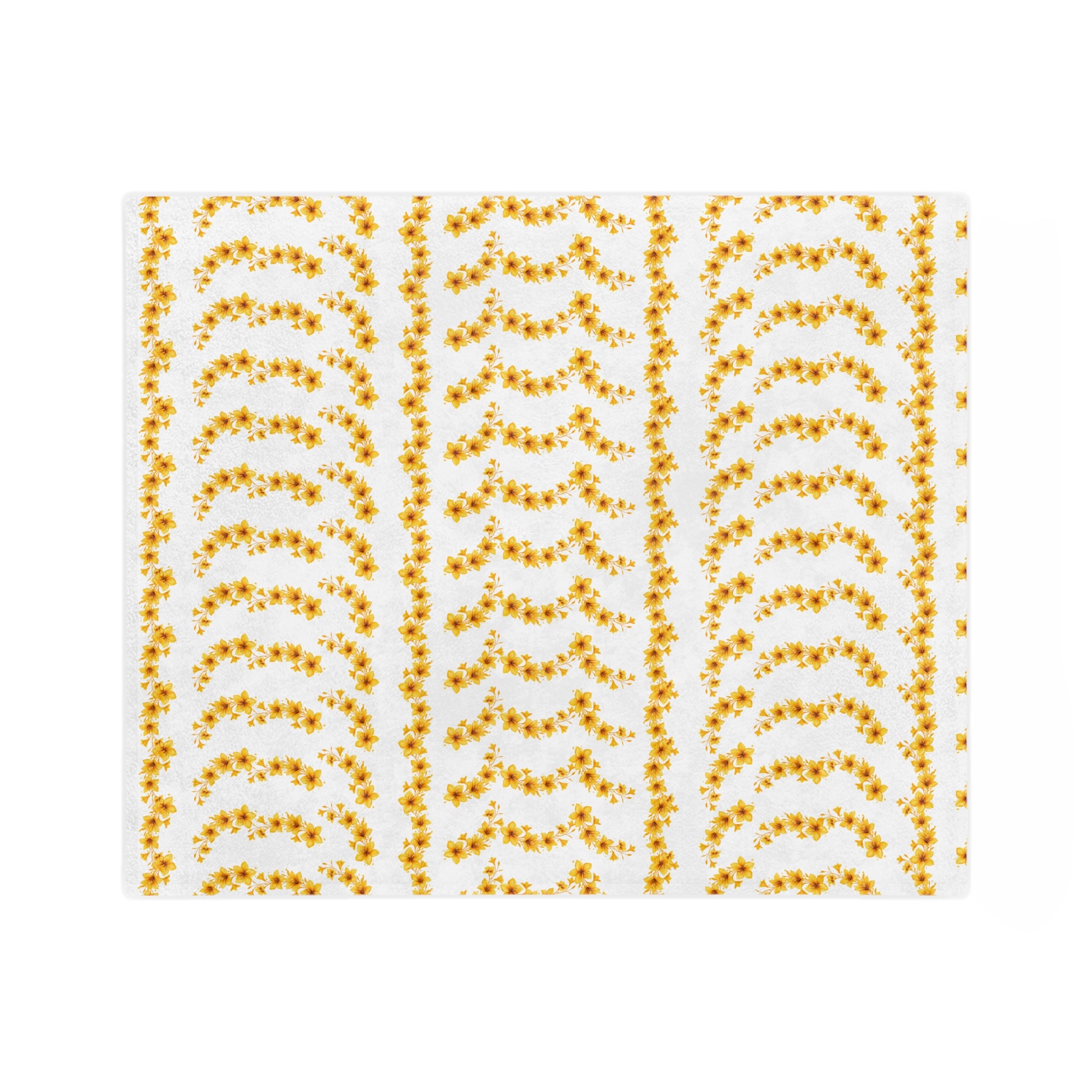 Sunflower Ditsy Pattern Blanket — Cozy Velveteen Microfiber Throw