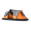 5-6 Person Family Tent, Outdoor Camping Tent with Lighting Hook, Carrying Bag for Camping, Hiking and Travelling Orange