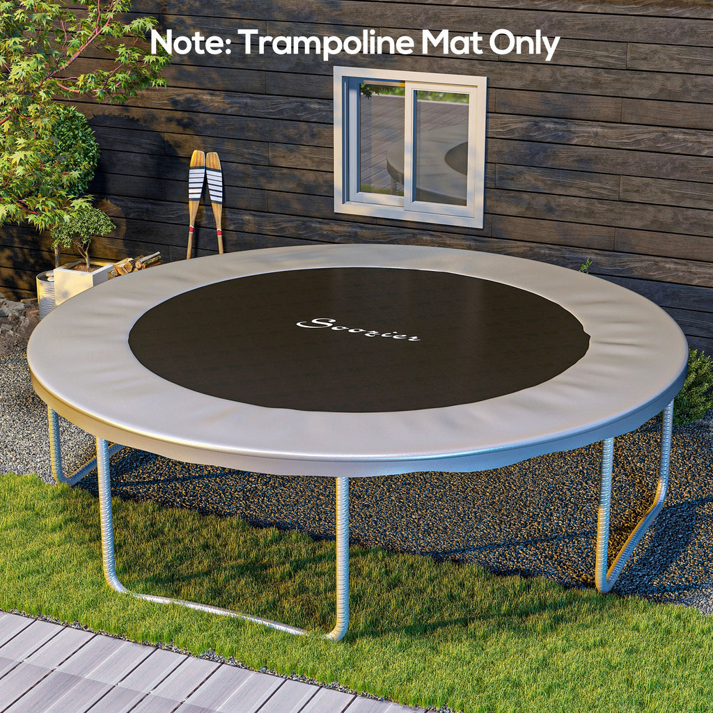 Soozier Trampoline Mat Replacement with Spring Pull Tool and 72 V-Hooks, Fits 12ft Trampoline, Using 5.5" Springs, Orange