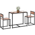 Dining Table Set, Industrial Dining Set for 2, Kitchen Table and Chairs for Small Space, Dining Room Table with Chairs