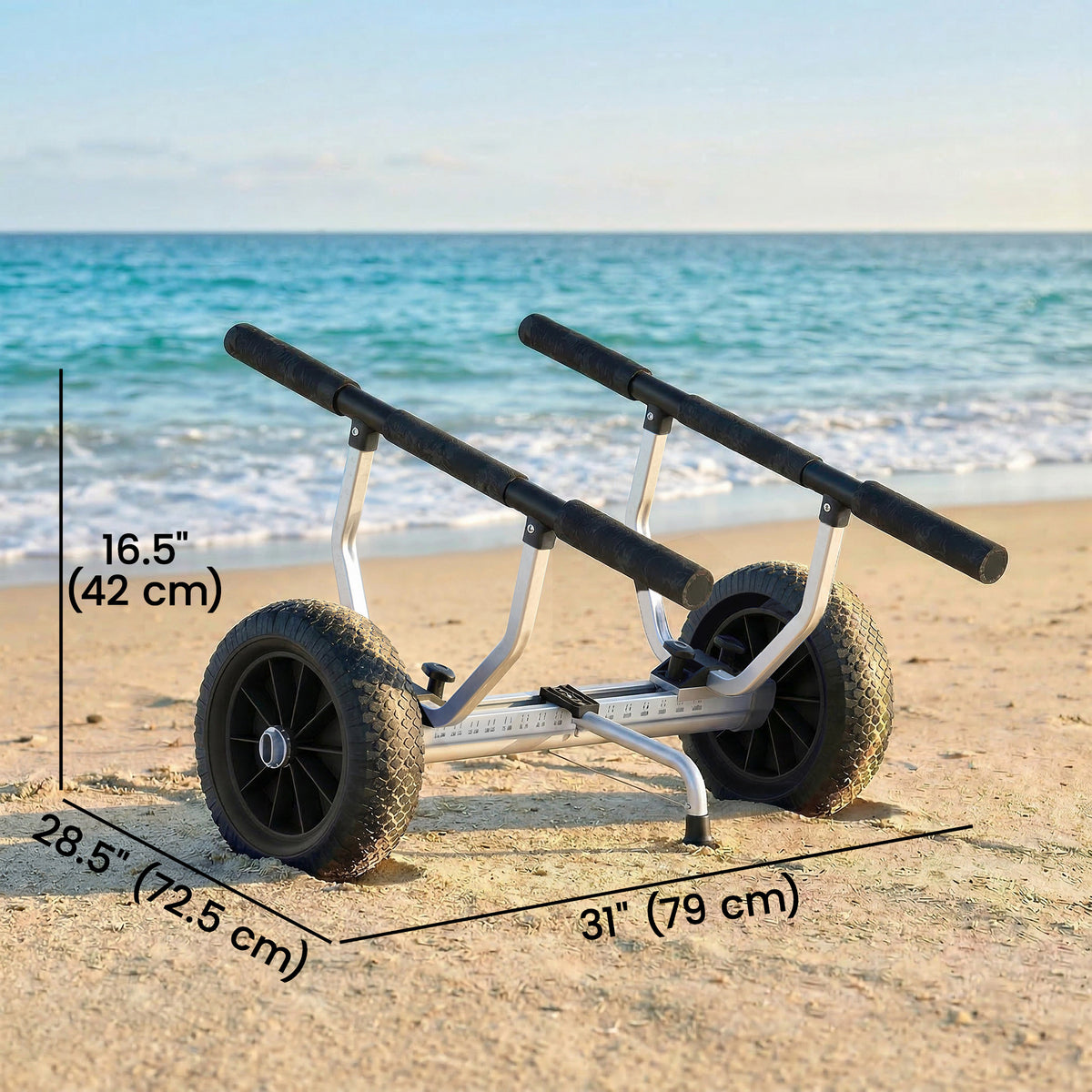 Soozier Kayak Cart Dolly Kayak Cart with Adjustable Width Green
