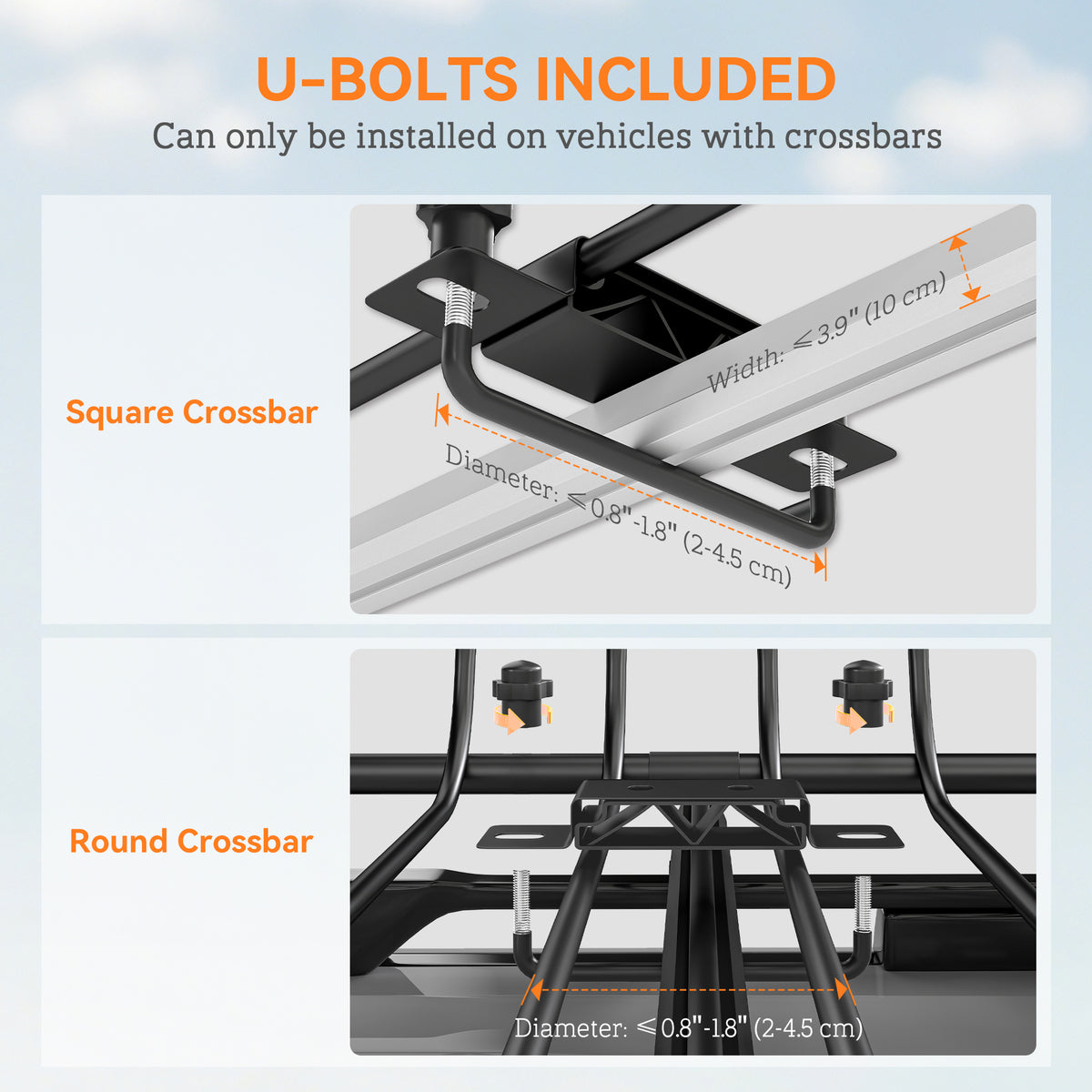 Soozier Roof Rack Cargo Carrier Basket, 150LBS Heavy Duty Roof Basket, 46" x 36" x 4.5" Rooftop Cargo Carrier for SUV, Truck
