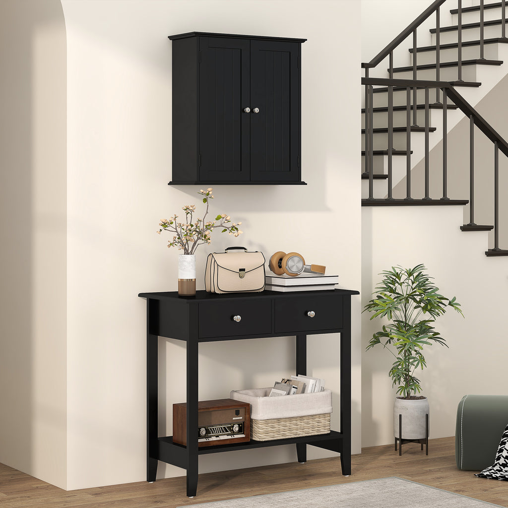 Bathroom Medicine Cabinet, Wall Cabinet with 2 Doors and Adjustable Shelf, Space Saver Over Toilet Cabinet