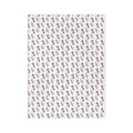 Floral Tulip Microfiber Blanket — Purple Tulip Pattern Throw