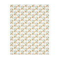 Tulip Pattern Velveteen Microfiber Blanket – Floral Two-Sided Throw