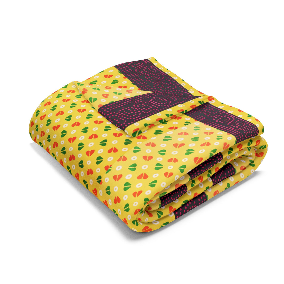 Arctic Fleece Blanket — Yellow Stripe Cozy Throw