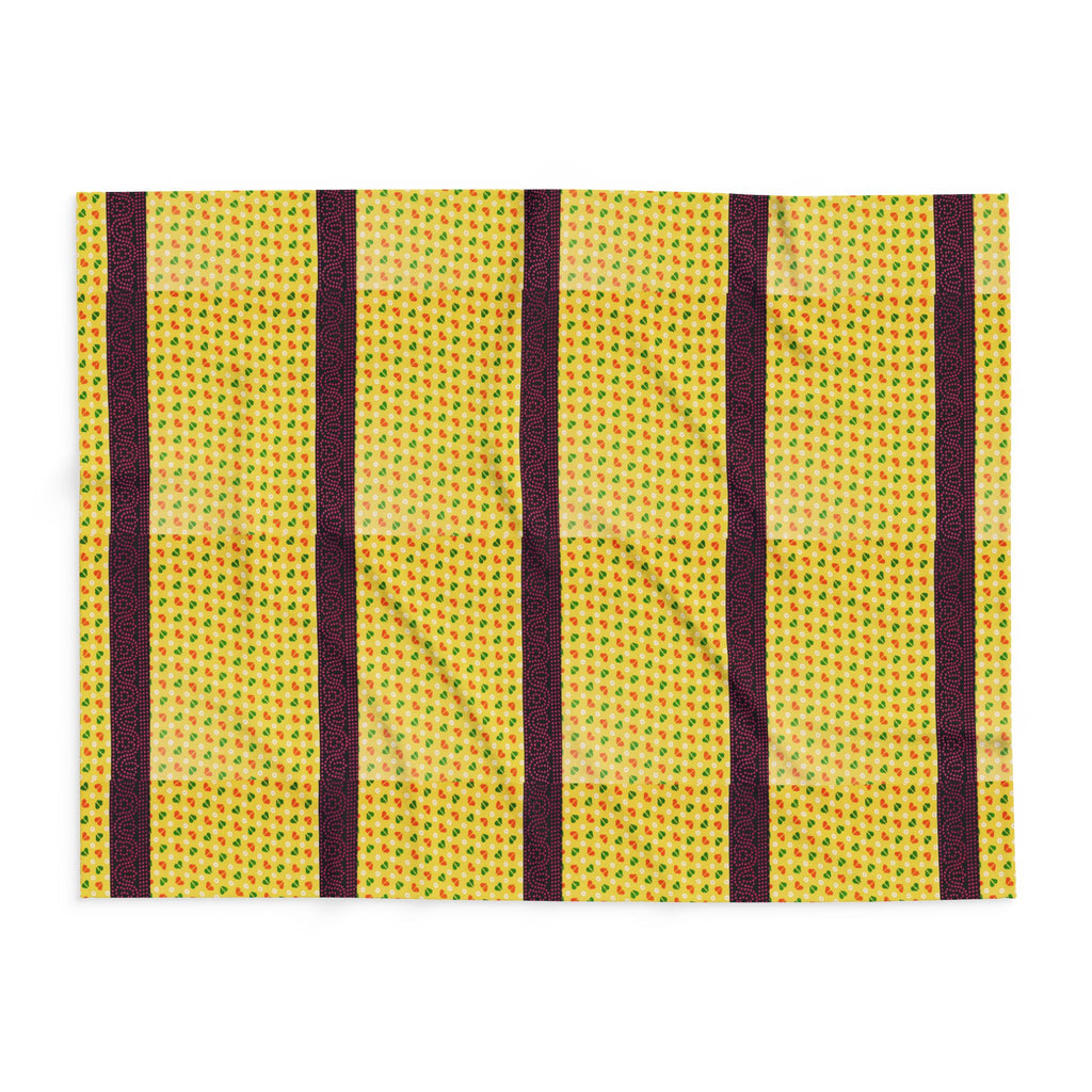 Arctic Fleece Blanket — Yellow Stripe Cozy Throw