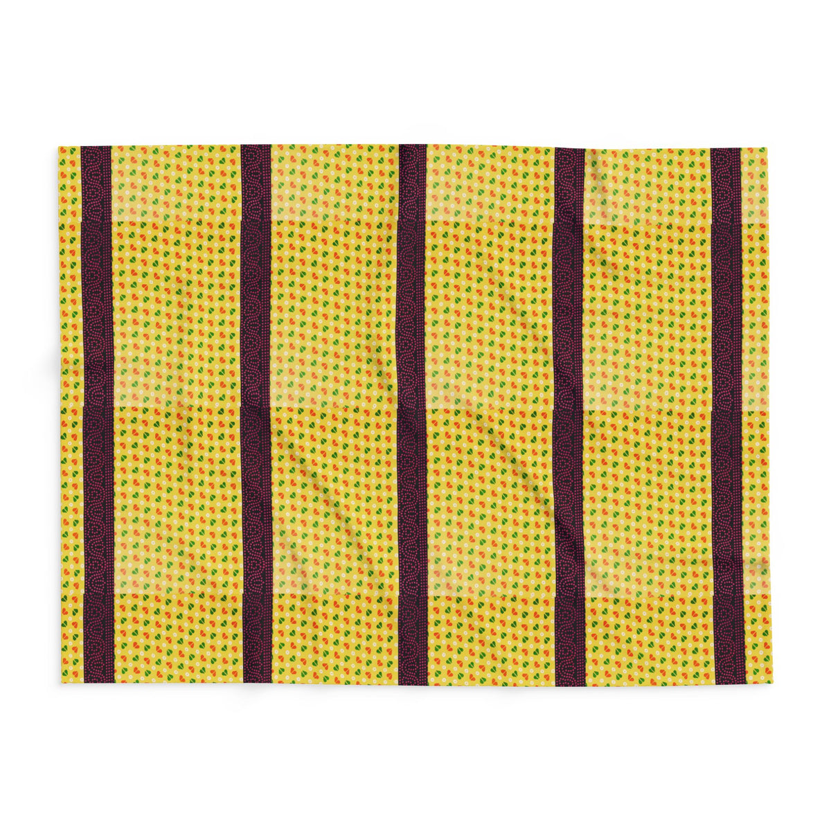 Arctic Fleece Blanket — Yellow Stripe Cozy Throw